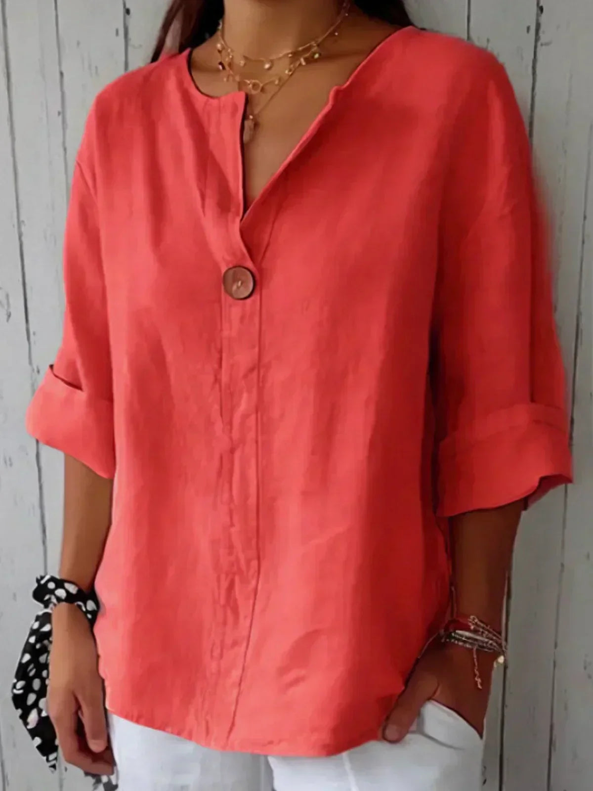 Hannah™ | Casual V-neck Blouse