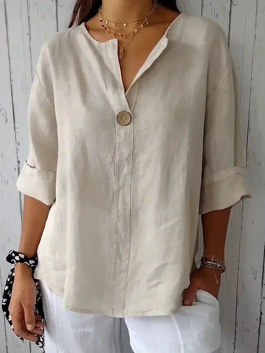 Hannah™ | Casual V-neck Blouse