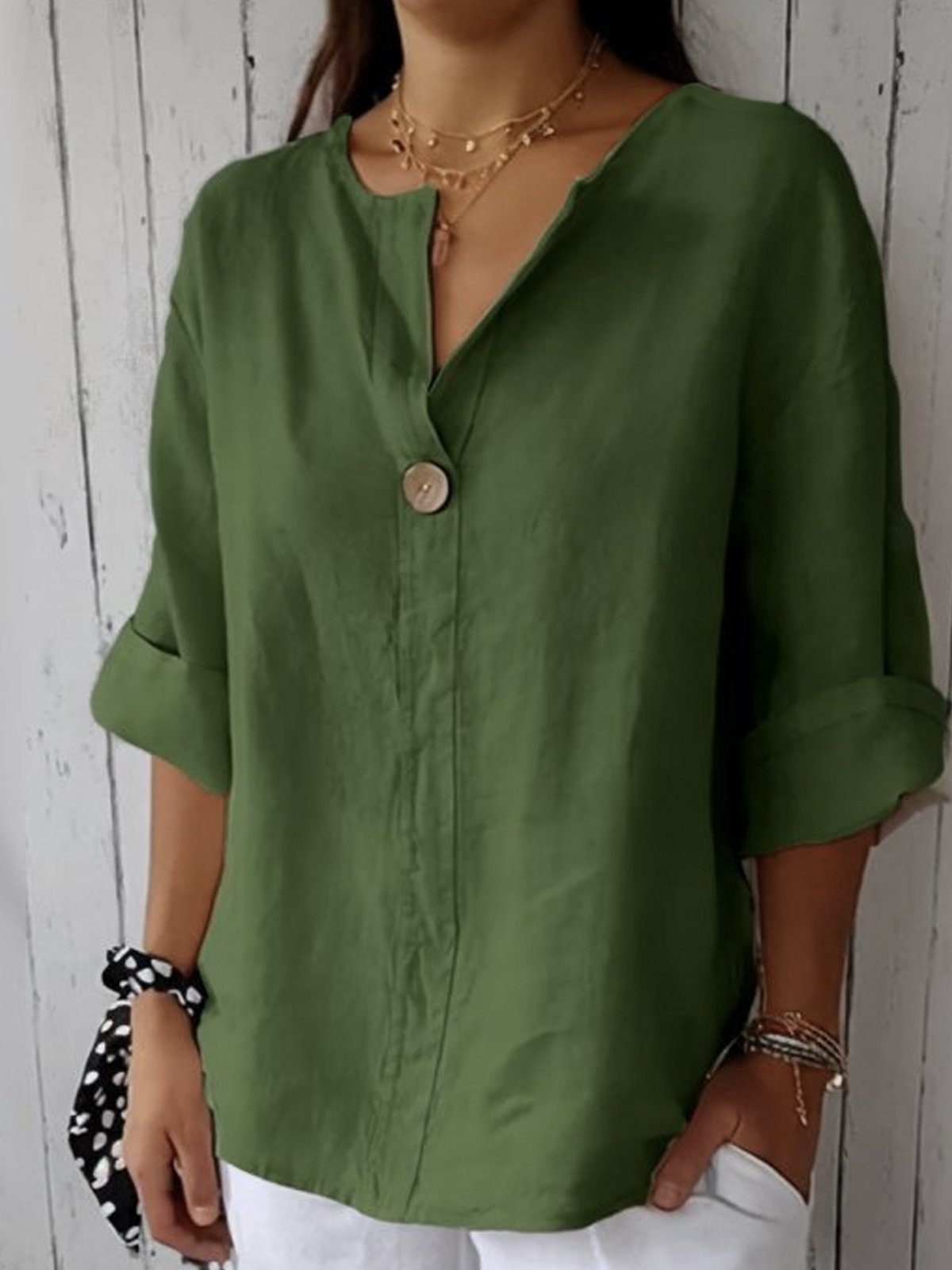 Hannah™ | Casual V-neck Blouse