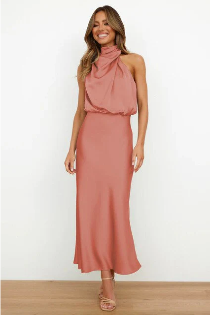 Bianca - Midi Dress with Off-the-Shoulder Sleeves