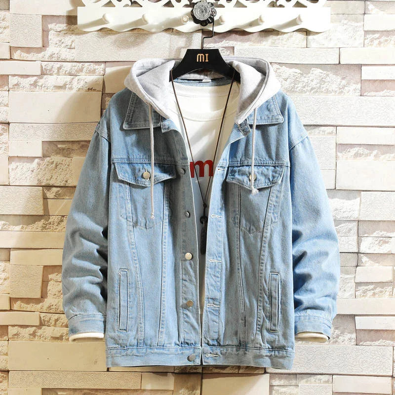 Damien™ - Men’s Denim Jacket with Hood