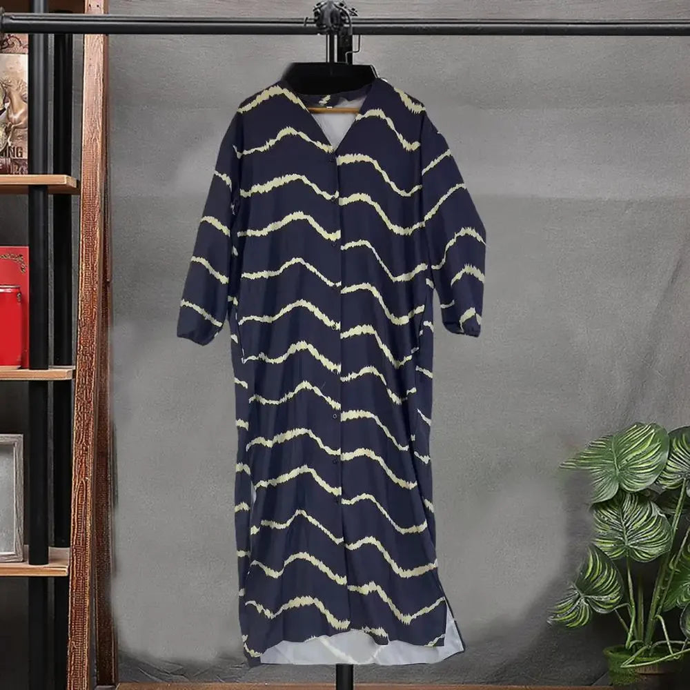 Bomella - Boho Stripe Long Sleeves Dress