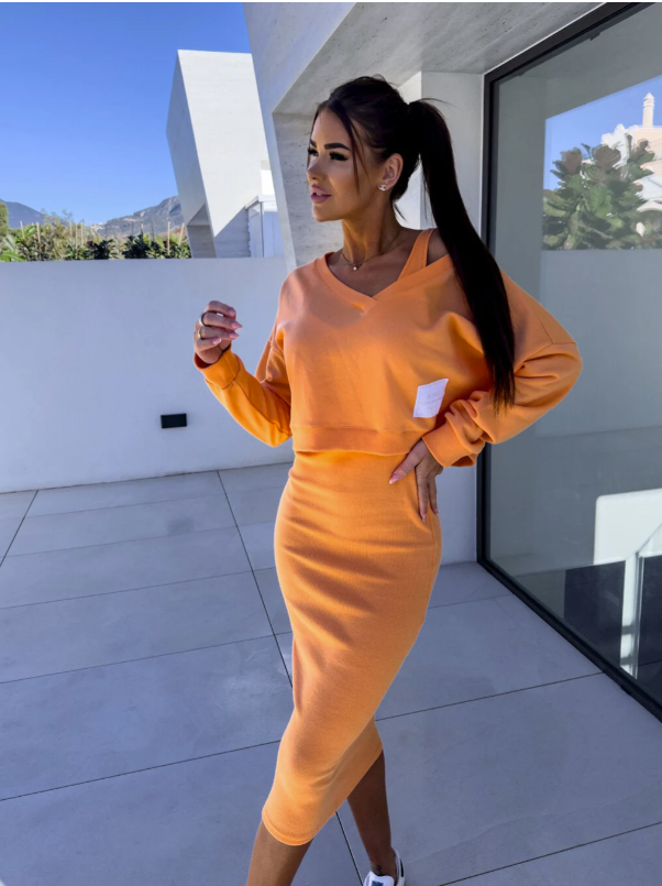 ANDREA™ - CASUAL SWEATSHIRT AND DRESS SET