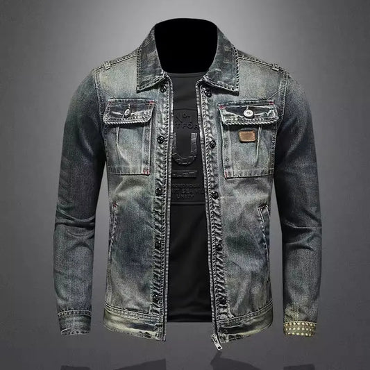 Darius™ - Retro Denim Jacket for Men for Autumn