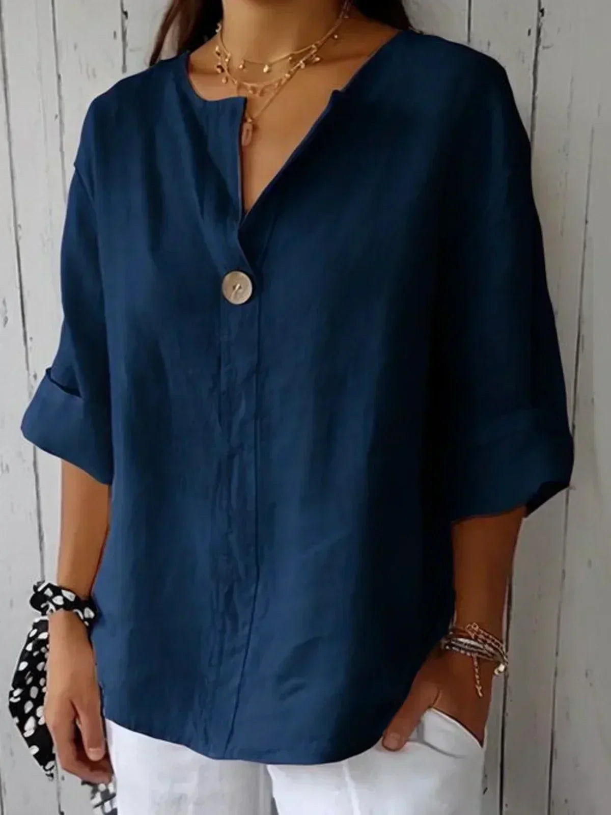 Hannah™ | Casual V-neck Blouse